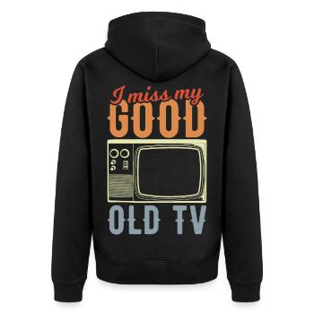 Télévision à tube - Veste à capuche bio Premium Unisexe - noir - Dos - Nico (187cm)