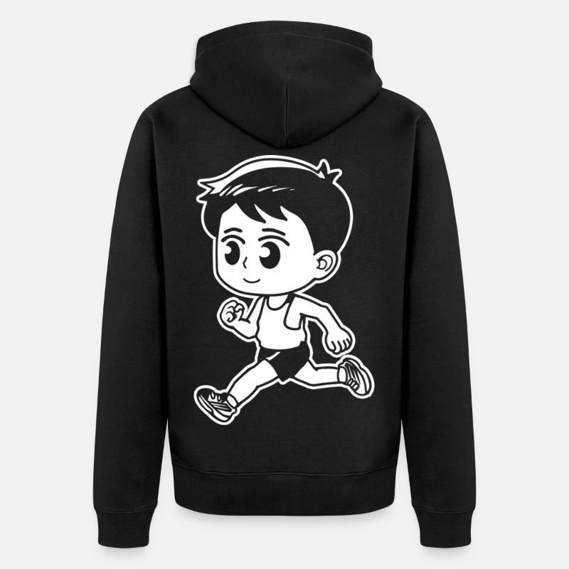 Petit coureur - Veste à capuche bio Premium Unisexe - noir