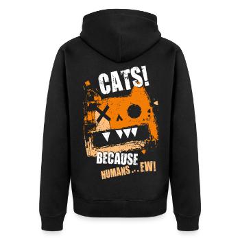 cat_cats_pussycat_pet - Veste à capuche bio Premium Unisexe - noir - Dos - Nico (187cm)