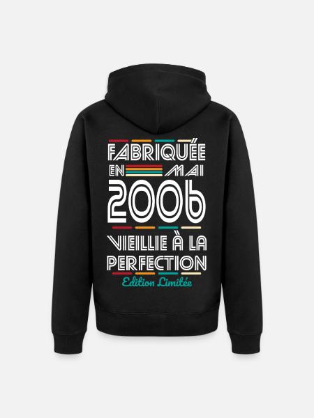 20th Anniversary - Made in May 2006 - Unisex Premium Organic Zip Hoodie - black