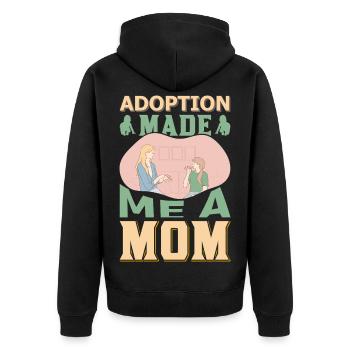 L’adoption m’a rendue fière de maman - Veste à capuche bio Premium Unisexe - noir - Dos - Nico (187cm)
