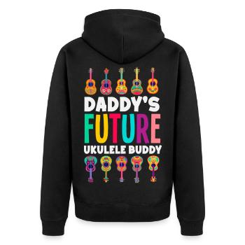 Future Ukulélé de Papa Musique hawaïenne drôle - Veste à capuche bio Premium Unisexe - noir - Dos - Nico (187cm)