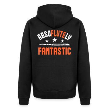 Flûte transversale Flûte latérale soufflée - Veste à capuche bio Premium Unisexe - noir - Dos - Nico (187cm)