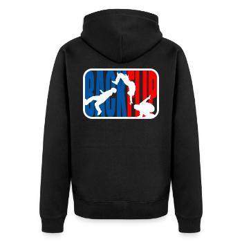 Parkour Freerunner Backflip - Unisex Premium Organic Zip Hoodie - black - Back - Nico (187cm)