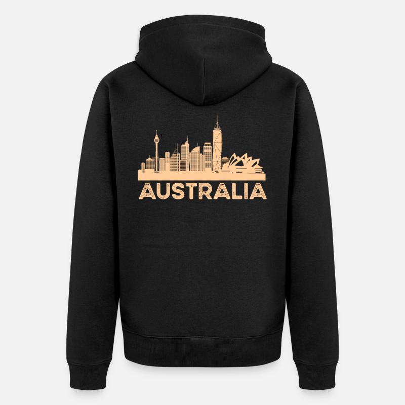 Australie - Veste à capuche bio Premium Unisexe - noir