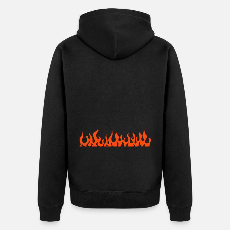 flames - Veste à capuche bio Premium Unisexe - noir