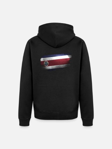 Costa Rica - Unisex Premium Organic Zip Hoodie - black