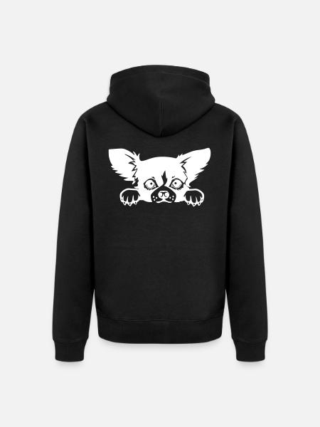 chiwawa chihuahua - Unisex Premium Organic Zip Hoodie - black