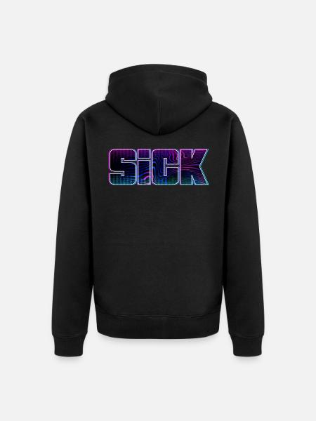 Sick sick SICK Design - Unisex Premium Organic Zip Hoodie - black