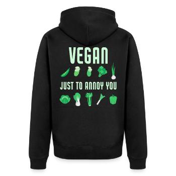 Végétalien Juste pour vous ennuyer Drôle De Végétal Végétal - Veste à capuche bio Premium Unisexe - noir - Dos - Nico (187cm)