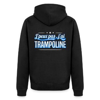 Trampoline - j'peux pas , j'ai Trampoline - Veste à capuche bio Premium Unisexe - noir - Dos - Nico (187cm)