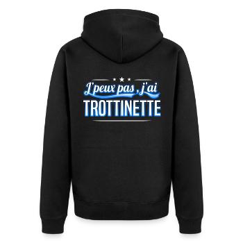 Trottinette - j'peux pas , j'ai Trottinette - Veste à capuche bio Premium Unisexe - noir - Dos - Nico (187cm)