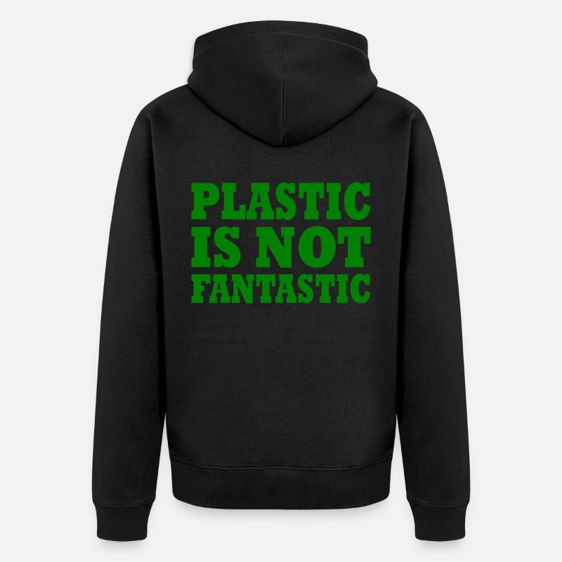 Plastic is not fantastic - Veste à capuche bio Premium Unisexe - noir