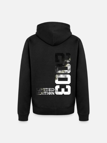 23RD BIRTHDAY LIMITED EDITION 2003 - Unisex Premium Organic Zip Hoodie - black