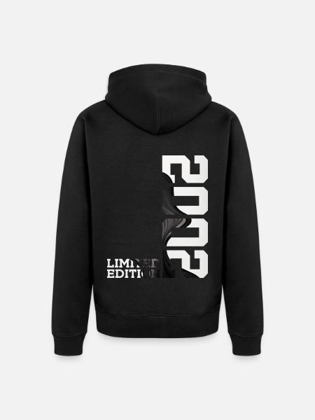 LIMITED EDITION 2002 24TH BIRTHDAY - Unisex Premium Organic Zip Hoodie - black