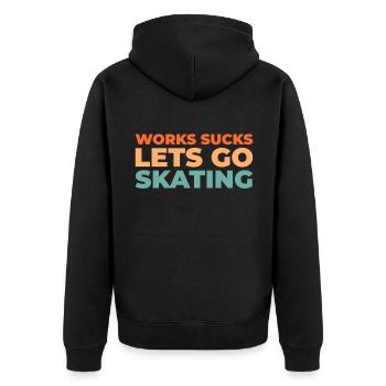 Figure skating figure skater - Unisex Premium Organic Zip Hoodie - black - Back - Nico (187cm)