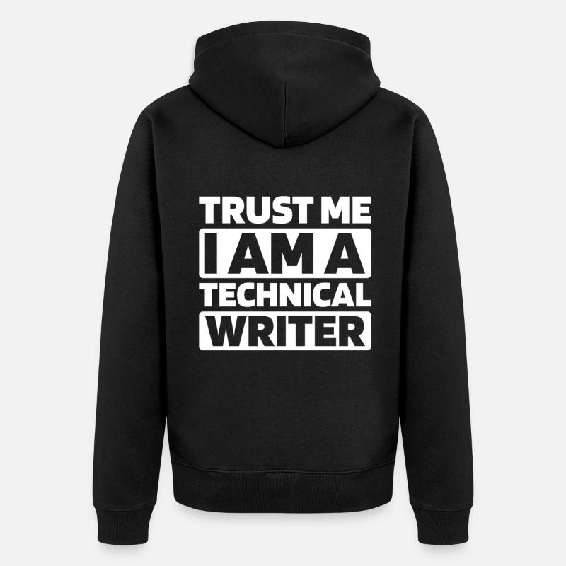 Technischer Redakteur - Unisex Premium Bio Zip Hoodie - Schwarz