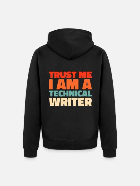 Technical Writer - Unisex Premium Organic Zip Hoodie - black