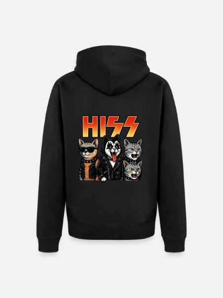 Cat Rock Music - Unisex Premium Organic Zip Hoodie - black