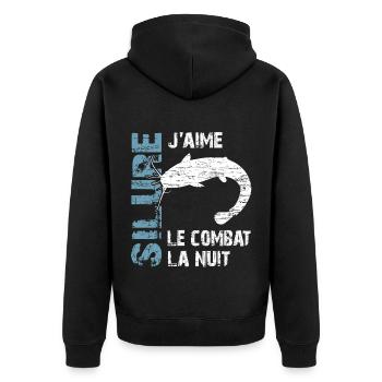 Pêche au silure Combat avec le silure Pêche sporti - Veste à capuche bio Premium Unisexe - noir - Dos - Nico (187cm)