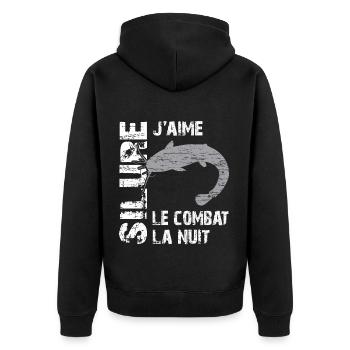 Pêche au silure Combat avec le silure Pêche sporti - Veste à capuche bio Premium Unisexe - noir - Dos - Nico (187cm)