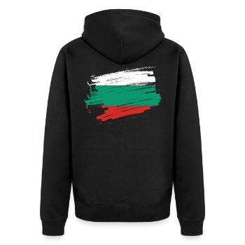 Bulgarie - Veste à capuche bio Premium Unisexe - noir - Dos - Nico (187cm)
