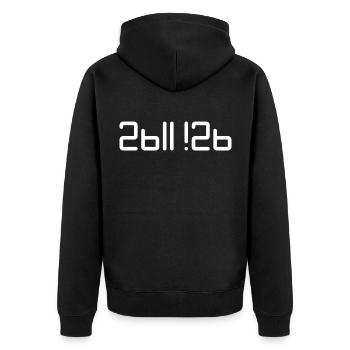 Programmierer - Unisex Premium Bio Zip Hoodie - Schwarz - Hinten - Nico (187cm)