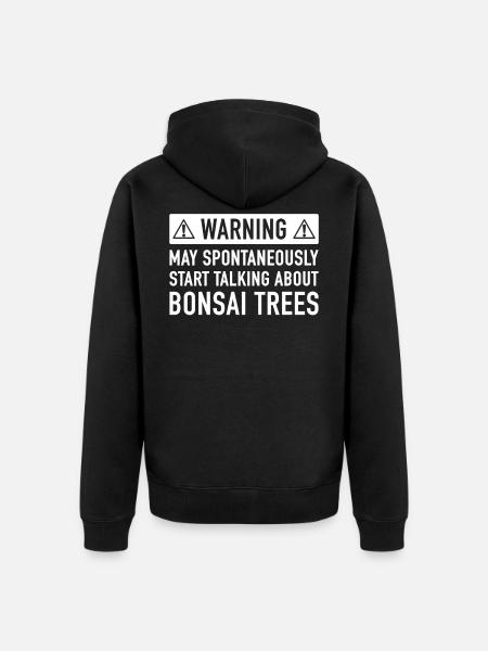 Funny Bonsai Tree Gift Idea - Unisex Premium Organic Zip Hoodie - black