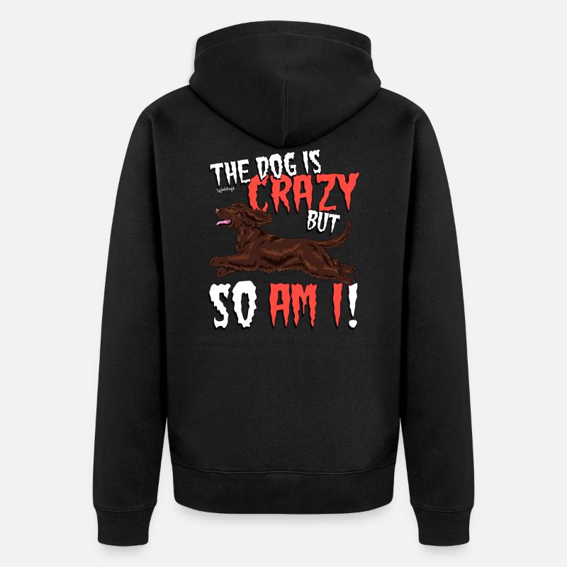 cockercrazy2 - Unisex Premium Bio Zip Hoodie - Schwarz