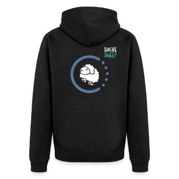 Mr Suicide Sheep - Veste à capuche bio Premium Unisexe - noir - Dos - Nico (187cm)