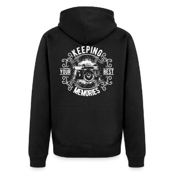 VOS MEILLEURS SOUVENIRS - Caméra cadeau photo - Veste à capuche bio Premium Unisexe - noir - Dos - Nico (187cm)