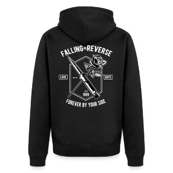 Falling In Reverse Amour Hass Rose Couteau Forever - Veste à capuche bio Premium Unisexe - noir - Dos - Nico (187cm)