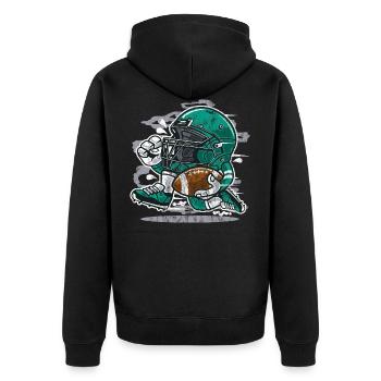 FOOTBALL JOUEUR - American Football Comic Cadeau - Veste à capuche bio Premium Unisexe - noir - Dos - Nico (187cm)