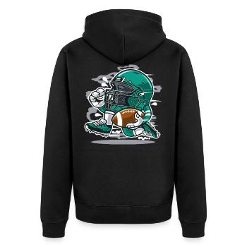 JOUEUR DE FOOTBALL AMÉRICAIN- Football BD Cadeau - Veste à capuche bio Premium Unisexe - noir - Dos - Nico (187cm)