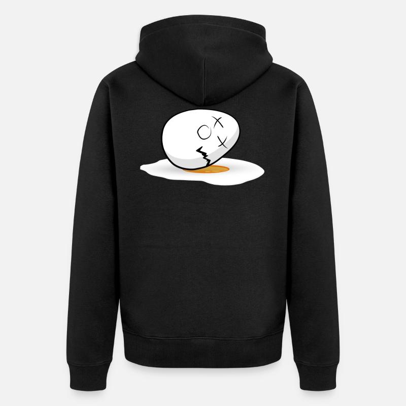 Happy Easter easter egg - Unisex Premium Organic Zip Hoodie - black