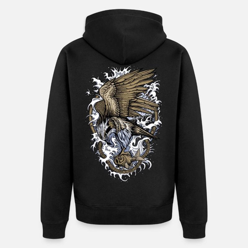 Balbuzard - Veste à capuche bio Premium Unisexe - noir