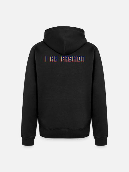 I hate Fashion - Unisex Premium Organic Zip Hoodie - black