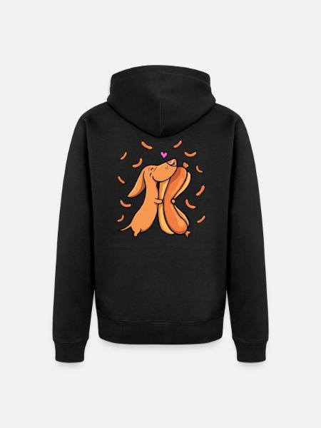 Weenie Lover - Unisex Premium Organic Zip Hoodie - black