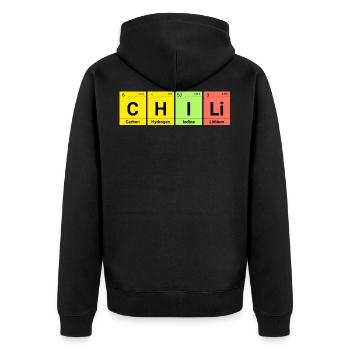Éléments de chimie chili - Veste à capuche bio Premium Unisexe - noir - Dos - Nico (187cm)