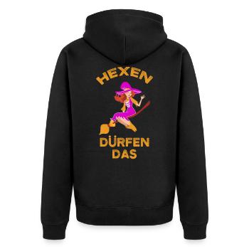 Good Witch Halloween Witches May The Pink - Unisex Premium Organic Zip Hoodie - black - Back - Nico (187cm)