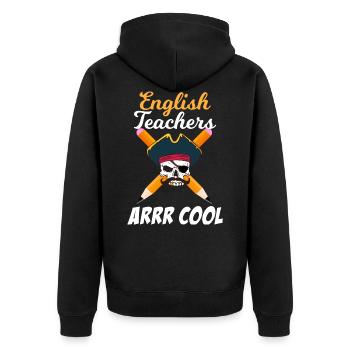 English Teachers Arrr Cool - Veste à capuche bio Premium Unisexe - noir - Dos - Nico (187cm)