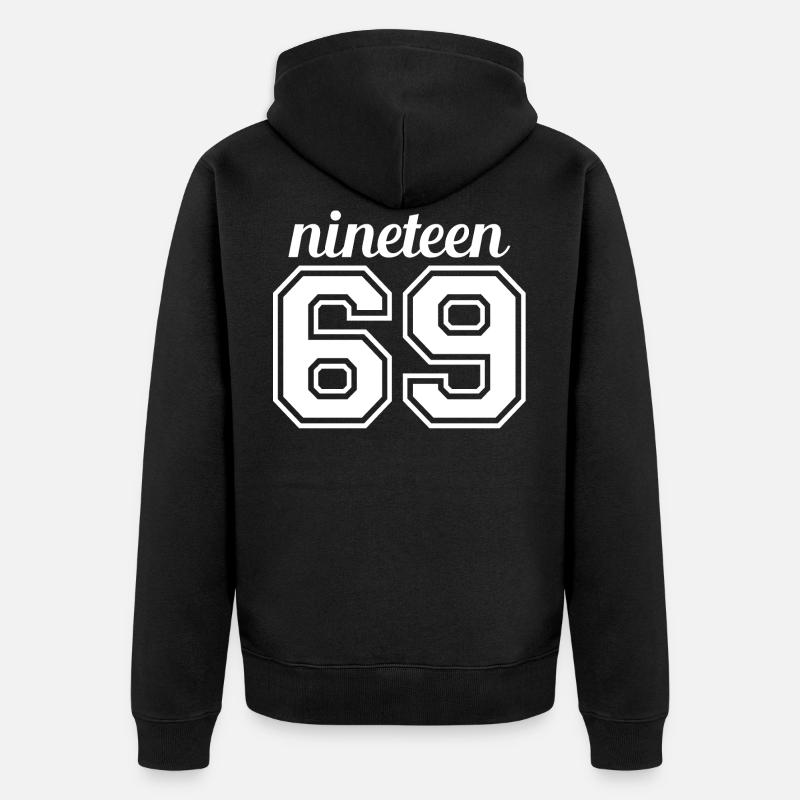 1969 - Unisex Premium Bio Zip Hoodie - Schwarz