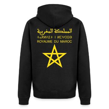 Maroc - Veste à capuche bio Premium Unisexe - noir - Dos - Nico (187cm)