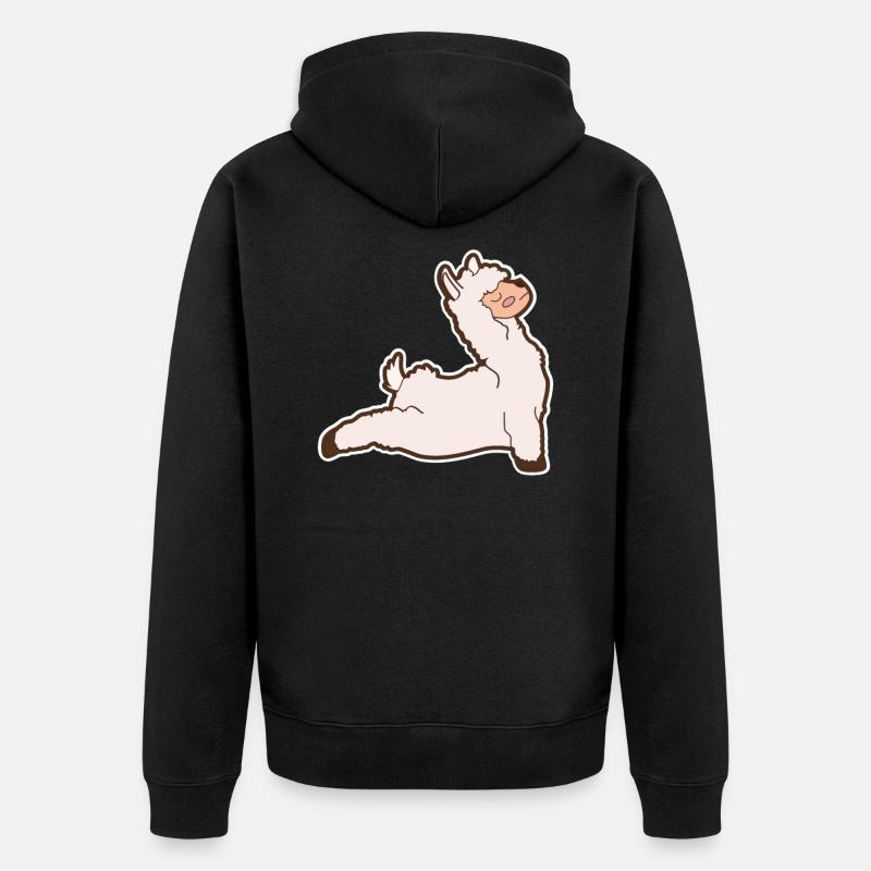 Lama Alpagas Yoga - Veste à capuche bio Premium Unisexe - noir