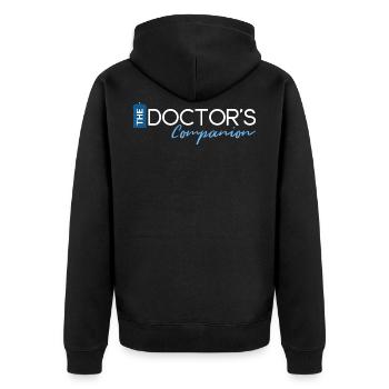 Docteur compagnon - Veste à capuche bio Premium Unisexe - noir - Dos - Nico (187cm)