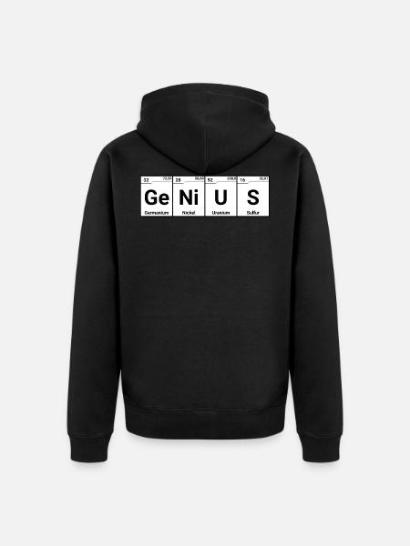 Genie Elemente Periodensystem - Unisex Premium Bio Zip Hoodie - Schwarz