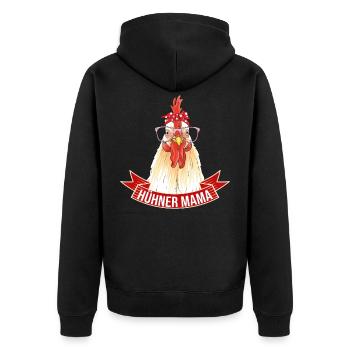 Chicken Mom Mom Chicken Chicken Hen Gift - Unisex Premium Organic Zip Hoodie - black - Back - Nico (187cm)