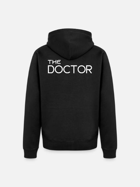 Der Doktor - Unisex Premium Bio Zip Hoodie - Schwarz