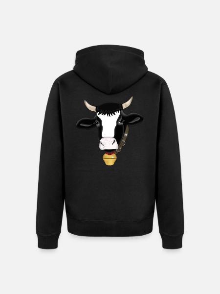 Cows farm - Unisex Premium Organic Zip Hoodie - black