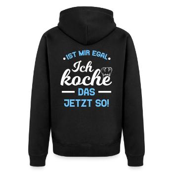 Ça ne me dérange pas de cuisiner le dire maintenant - Veste à capuche bio Premium Unisexe - noir - Dos - Nico (187cm)